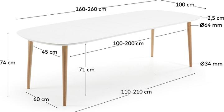 Produktbild Kave Home Oakland (100 x 160 cm)