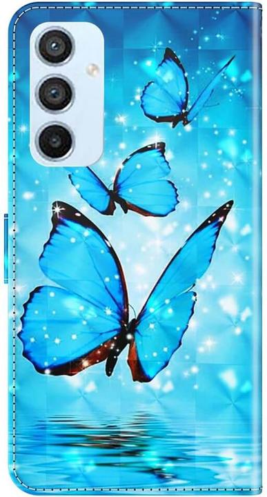 Immagine prodotto Cover-Discount Galaxy A54 - Custodia effetto glitter farfalla blu (Samsung Galaxy A54 5G)