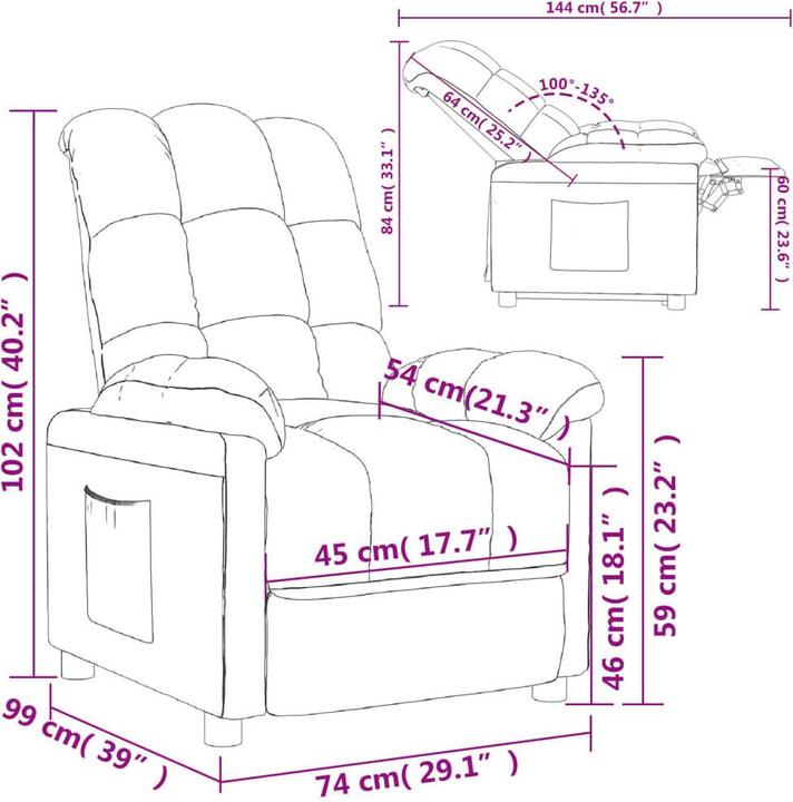 Actual product image vidaXL Relaxsessel