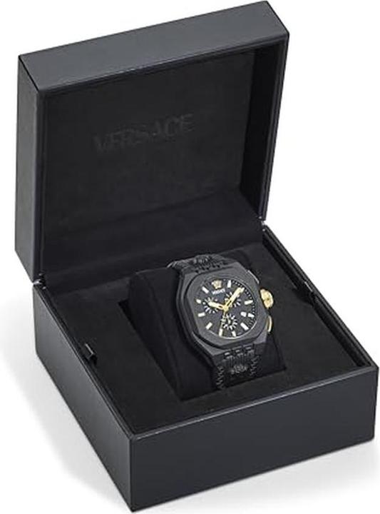 Actual product image Versace Elegant and fashionable chronograph with calendar, luminous hands, and Swiss movement (Chronograph, 44 mm)