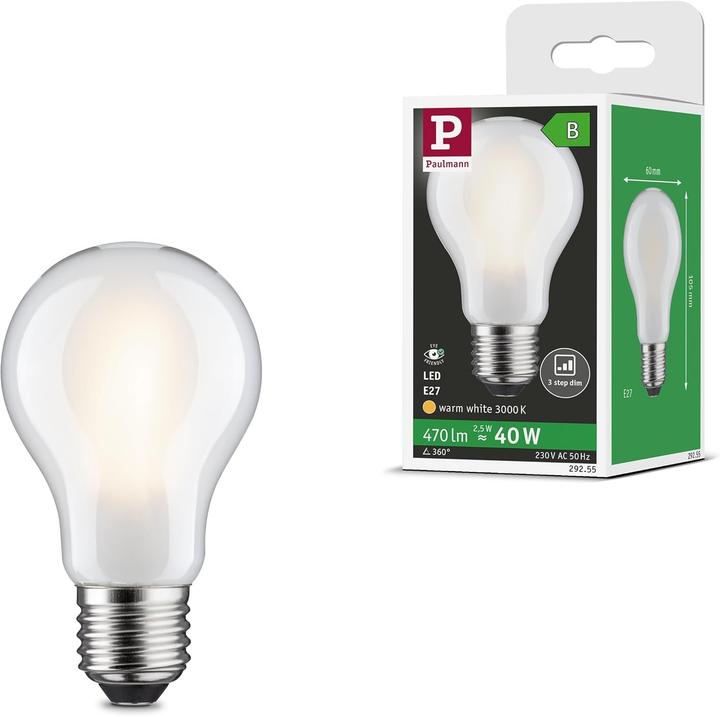 Label énergétique Paulmann AGL Eco-Line (E27, 470 lm, 1x)