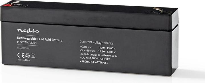 Produktbild Nedis Wiederaufladbare Blei-Säure-Batterie - Wiederaufladbar - 12 V - 2000 mAh - 178 mm - 34 mm - (12 V, 2 Ah)