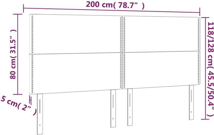 Immagine prodotto VidaXL Maëlle (200 x 5 x 128 cm)