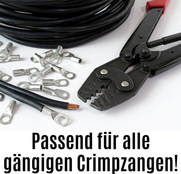 Produktbild Kalitec 10 Stück HR25-14 Handelsübliche Rohrkabelschuhe 25mm² M14 I ohne Sichtloch I Made in Germany