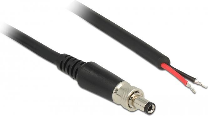 Produktbild Delock Stromkabel DC jack 5.5 mm x 9.5 mm (ID: 2.5 mm) (M) bis ohne Stecker (0.95 m)