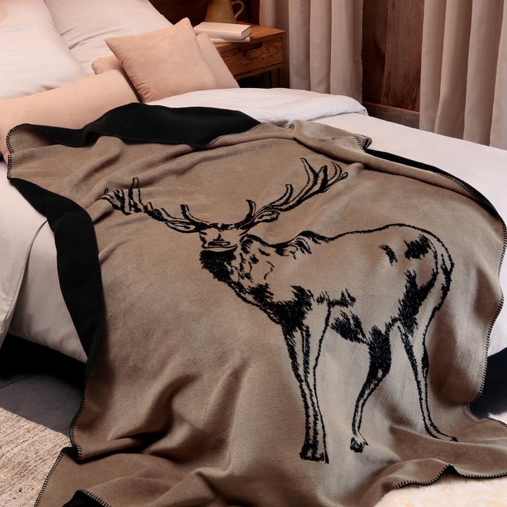 Immagine prodotto Biederlack Coperta di cervo (200 x 150 cm)