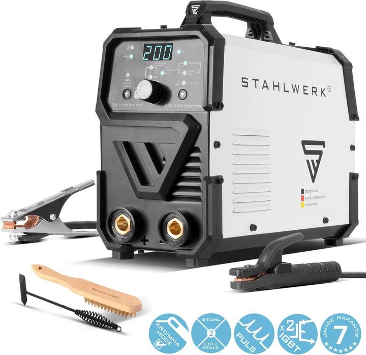 Produktbild Stahlwerk Schweissgerät ARC 200 Puls Pro MMA E Hand Lift TIG Pulsfunktion 200 A