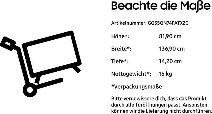 Image du produit Samsung GQ55QN74FATXZG Neo QLED TV 55 Zoll (2025) (55", 4K, 2025)