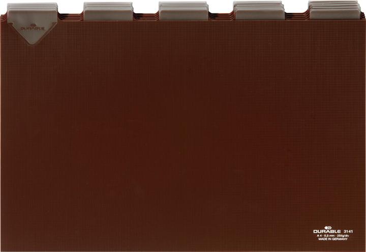 Actual product image Durable GUIDE CARDS WITH WELDED LETTERS 1 PAK 314111 (A4)