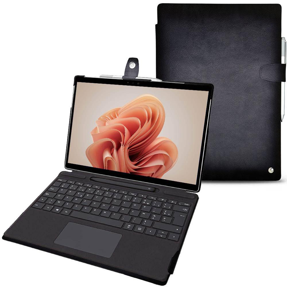 Noreve Lederschutzhülle Microsoft Surface Pro 9 (Surface Pro), Tablet Hülle, Grau
