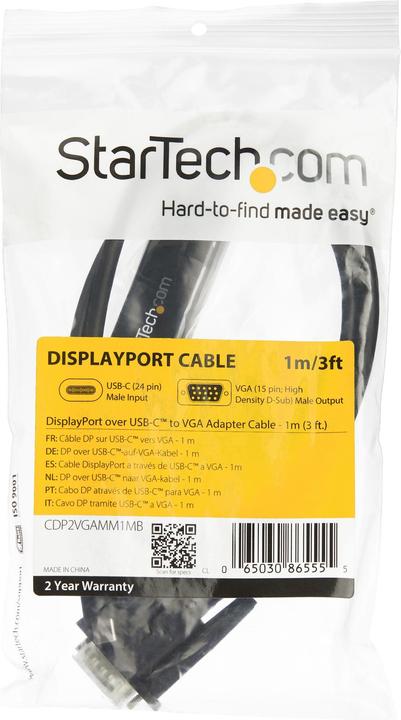 Produktbild StarTech USB Typ C — VGA (1 m)