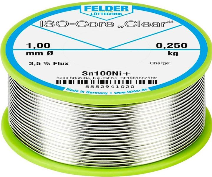 Felder Lottechnik ISO-Core Clear Sn100Ni+ (Lötspulenkit)