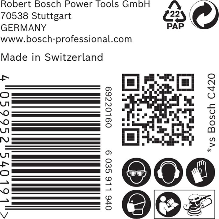 Immagine prodotto Bosch Professional Zubehör Expert M480 Rete di levigatura per levigatrice rotorbitale, 125 mm, G 100, 50 pezzi (100)
