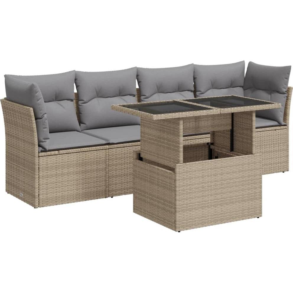 VidaXL, Gartenlounge, 10-tlg. Garten-Lounge-Set mit Kissen