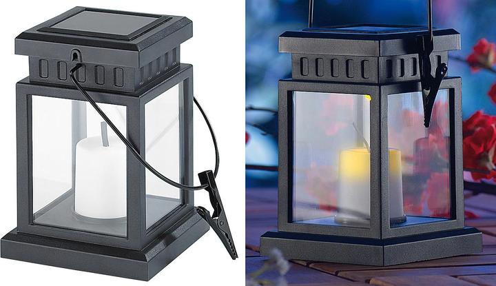 Image du produit Lunartec Lanterne solaire à LED au design asiatique (12,5 x 9 x 9 cm, 1 x)