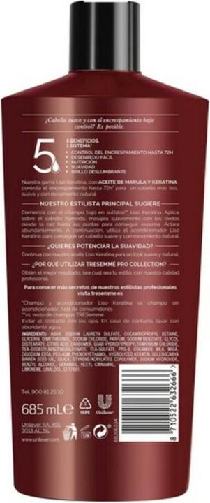 Produktbild Treemme Glättendes Shampoo Tresemme Keratin (685 ml) (Flüssiges Shampoo, 685 ml)