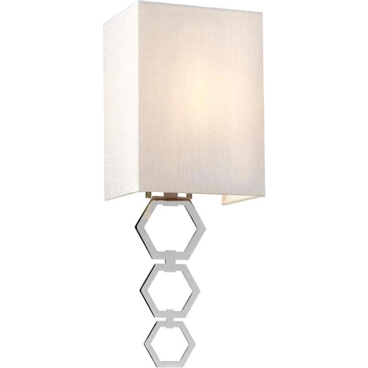 Elstead Lighting, Applique + Plafoniera, Applique Ria E27 Small Cromo lucido Colore avorio (E27)