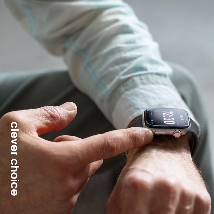 Actual product image Crong Liquid - Apple Watch Armband 42/44/45/49 mm (Graphit) (49 mm, Liquid silicone)