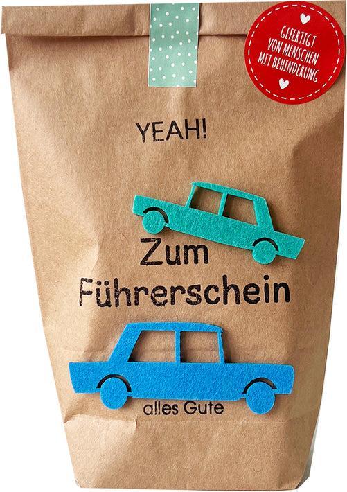 Produktbild Wunderle Wundertüte, Yeah- zum Führerschein alles Gute, braune Tüte (Geschenkbox, 1 x)
