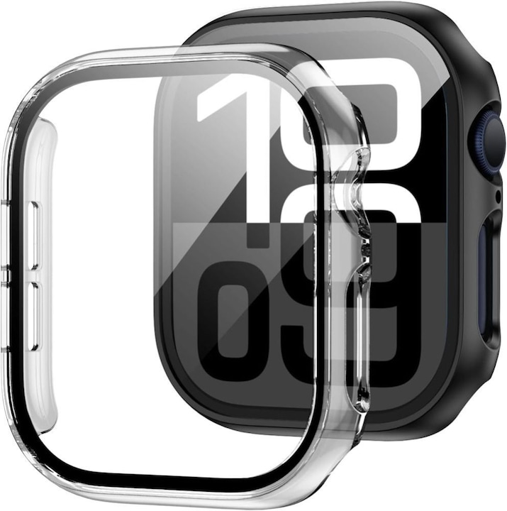 Actual product image Tech-Protect Defense360 Tempered Glass Case for Apple Watch 10 (42mm) - Clear