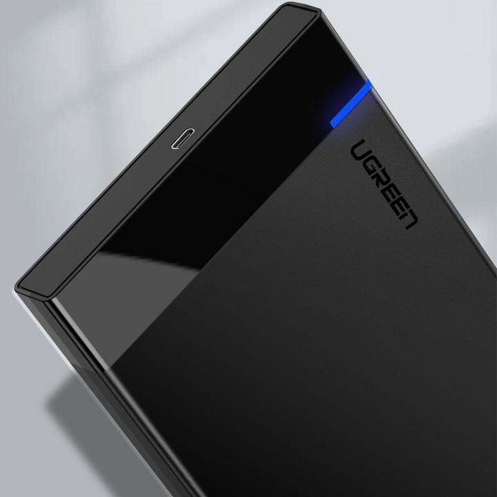 Productafbeelding Ugreen US221 SATA Externe Schijfbehuizing HDD 2,5", USB 3.0 + USB-C naar USB-C 3.1 (zwart) (2.5")