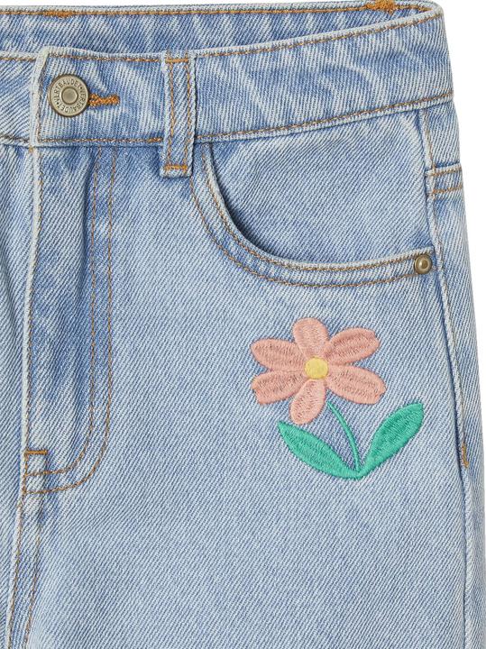 Actual product image Vertbaudet Mädchen Mom-Jeans mit Blumenstickerei (134)