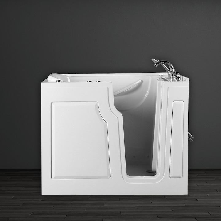 Image du produit PureHaven Baignoire senior 122x71 cm avec fonction balnéo Jets d'eau Porte intégrée pour un accès facile (71 cm, 122 cm)