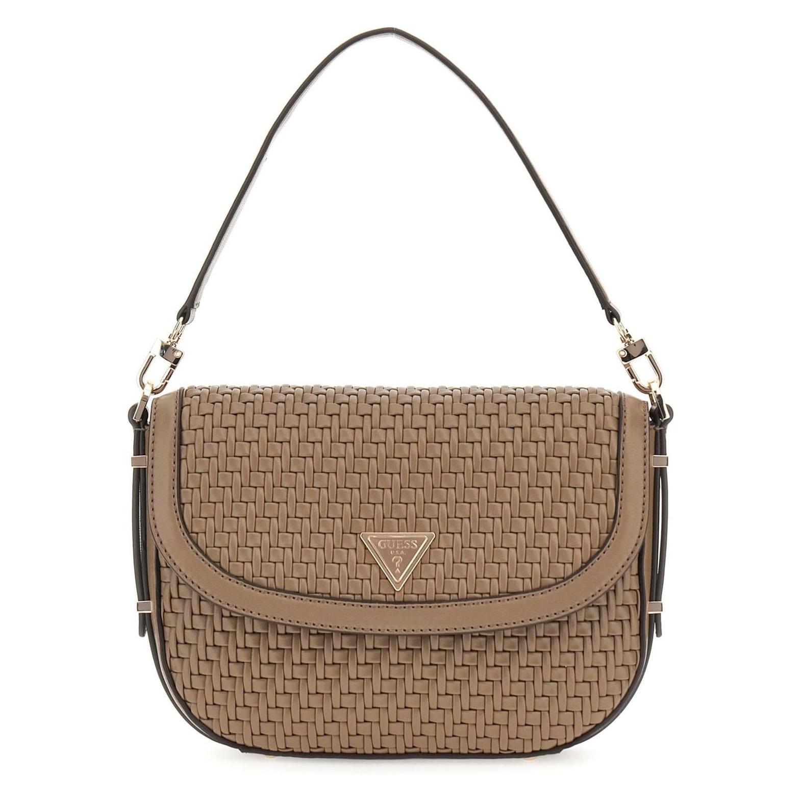 Guess, Damen, Handtasche, Murielle Flap Shoulder Bag, Braun