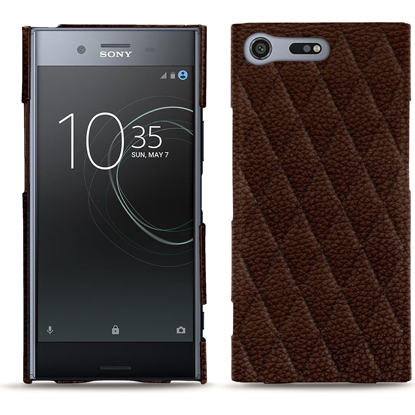 Noreve Lederschutzhülle (Sony Xperia XZ Premium), Smartphone Hülle, Braun