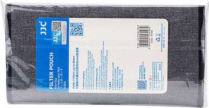 Actual product image JJC FP K4L Grey Filter Pouch holds 4 filters up to 82mm (82 mm)