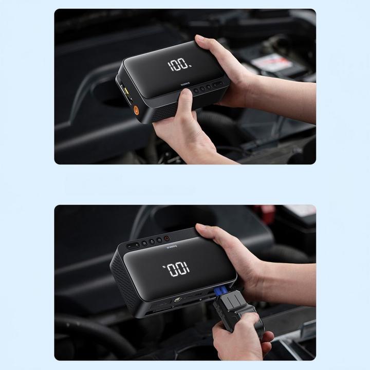 Image du produit Baseus Super Energy Car Jump Starter, 600A czarny (600 A, 3000 mAh)