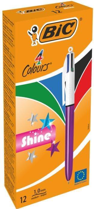 Immagine prodotto Bic Penna lucida bianco argento (12 pezzi) (Lilla, 12 x)