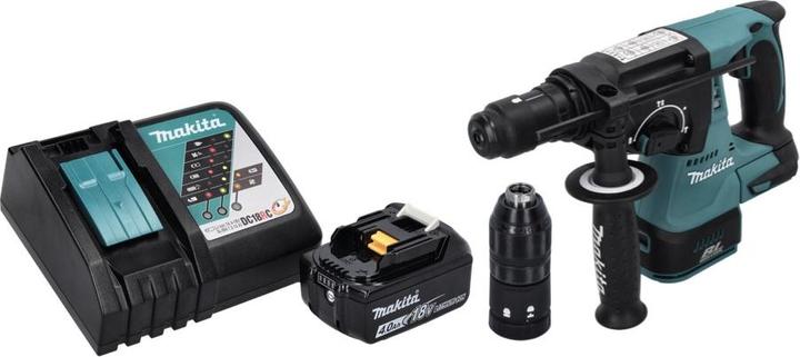 Image du produit Makita DHR 243 RM1 Marteau perforateur sans fil 18 V SDS plus Brushless + 1x batterie 4,0 Ah + chargeur (Fonctionnement sur batterie)