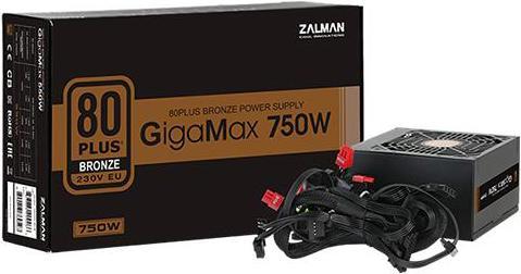 Produktbild Zalman ZM750-GVII power supply 750 W 20 + 4 pin ATX ATX Black (750 W)