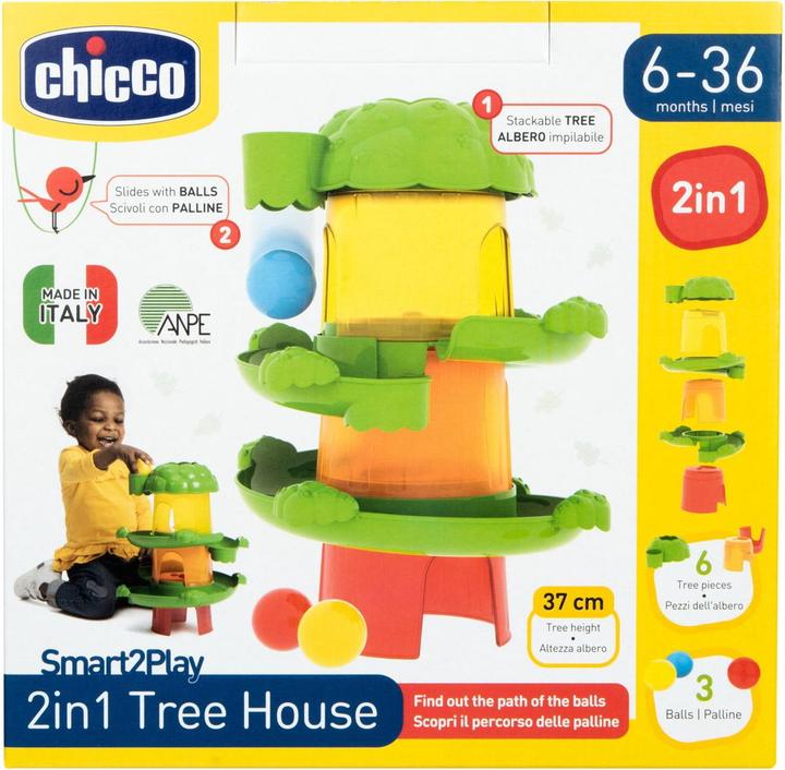Actual product image Chicco Tree house 2in1 stacking tower with 3 balls