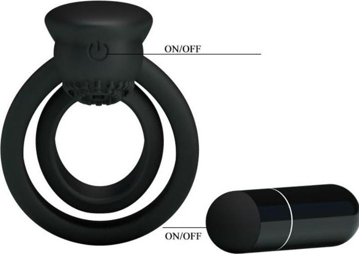 Actual product image Pretty Love Anillo Vibrador Con Estimulador Esther