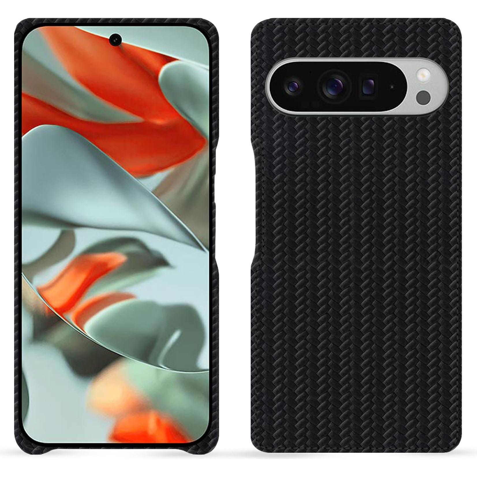 Noreve Lederschutzhülle (Google Pixel 9 Pro XL), Smartphone Hülle, Schwarz
