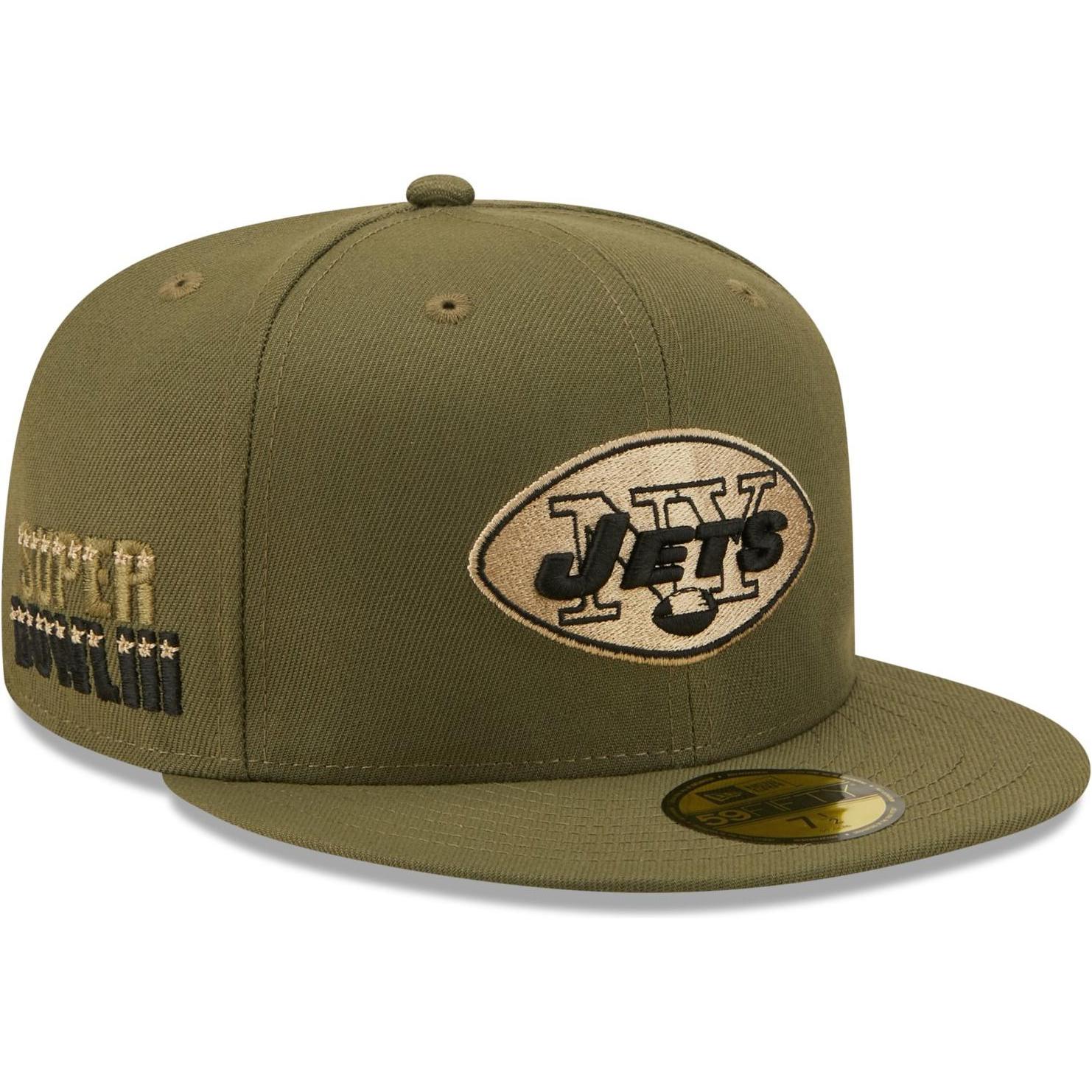 New Era, Herren, Cap, 59Fifty Fitted Cap - New York Jets Superbowl - 7 3/8, Grün, (7 3/8)