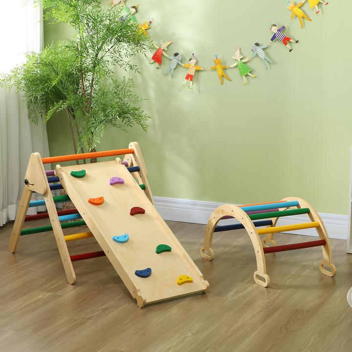 Produktbild Aiyaplay Klettergerüst Kiefernholz, Mehrschichtenplatte Mehrfarbig