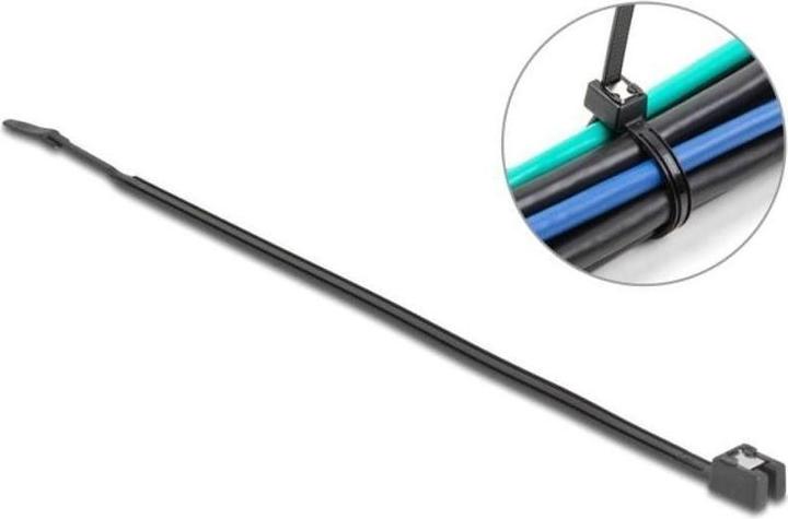 Actual product image Delock Cable ties (PU 50) self-cutting L 280 x W 4.8 mm black (280 mm, 50 pcs.)