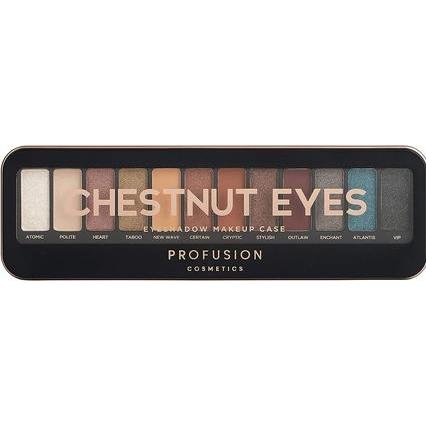 Profusion, Lidschatten, Cosmetics Pro Makeup Case Lidschattenpalette für kastanienbraune Augen