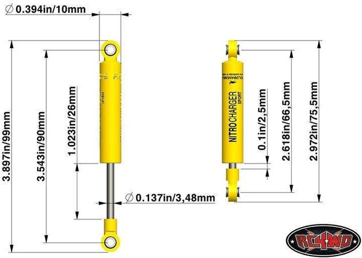 Image du produit Rc4Wd 90mm ARB Old Man Nitrocharger Sport Shock