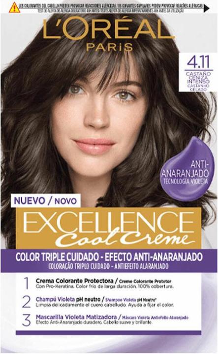 L'Oréal Paris EXCELLENCE Creme tinte #4.11-castaño ceniza intenso (4.11 Intense Ash Brown)