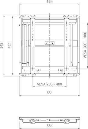 Produktbild Hagor VWH-1 Slim Wandhalterung für LCD-/Plasmafernseher (Wand, 55", 35 kg)
