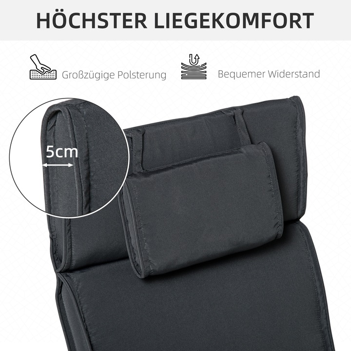 Produktbild Outsunny Liegenauflage mit Kopfkissen