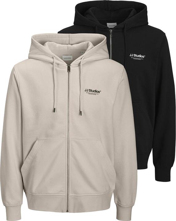 Produktbild Jack & Jones - Soho - Sweatjacke / Hoodie - 2er Pack (L Schwarz / grau) (L)