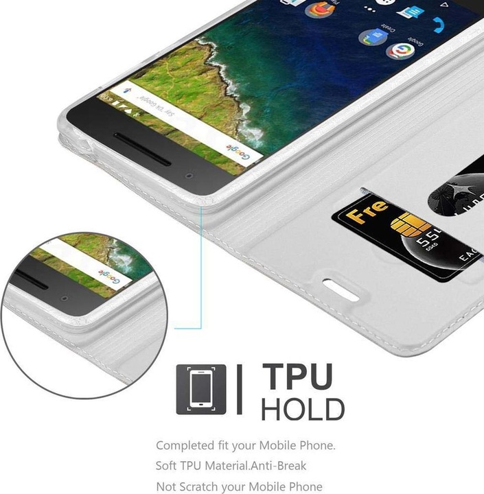 Produktbild Cadorabo Book Classy Style Cover (Google Nexus 6p)