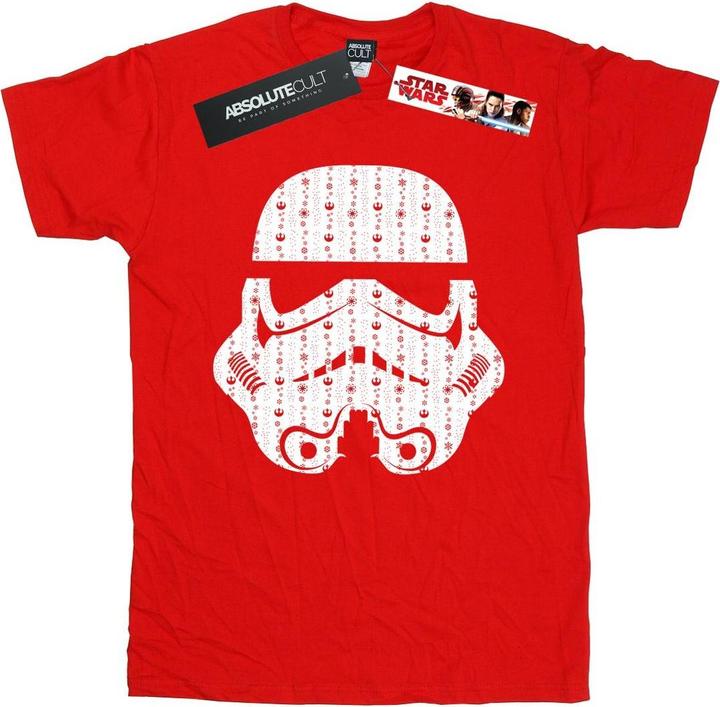 Actual product image Star Wars Mens Christmas Stormtrooper Helmet T-Shirt (3XL)