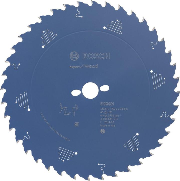 Produktbild Bosch Professional Zubehör Kreissägeblatt Expert for Wood, 330 x 30 x 3,5 mm, 40
