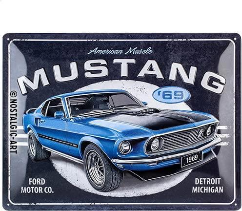 Immagine prodotto Nostalgic-Art Merchandising Cartello Ford Mustang 40 cm x 30 cm, metallo (40 x 30 x 30 cm)